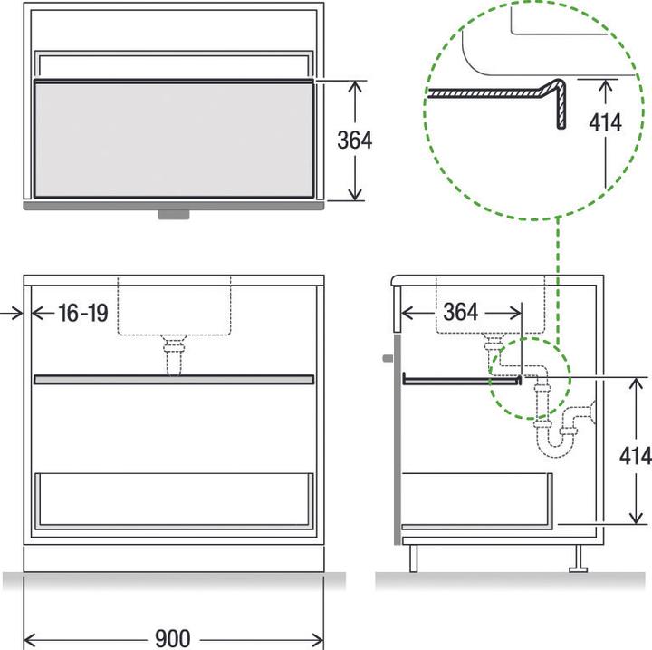 Image du produit Müllex X-LINE Couverture 90 Basic 900 mm