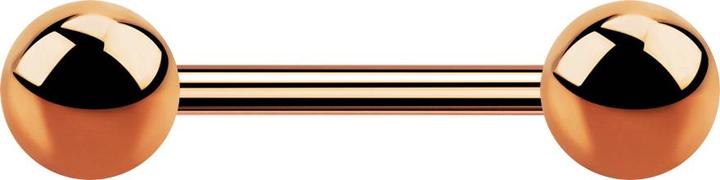 Produktbild Star Piercing Barbell Innengewinde rosegold mit zwei Kugeln (Titan G23, ohne Messing)