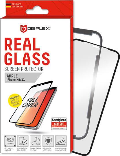 Productafbeelding Displex Real Glass, Full Cover Panzerglas (1 Stuk, Apple iPhone XR)