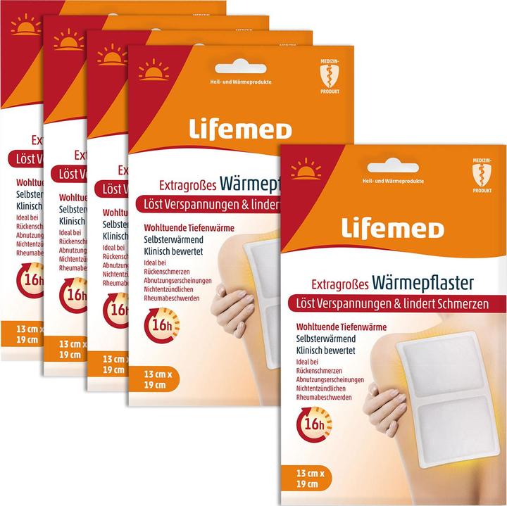 Image du produit Lifemed Patch chauffant XL avec effet 16h, lot de 5 (5 x)