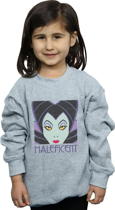 Actual product image Disney Girls Maleficent Cropped Head Sweatshirt (140, 146)