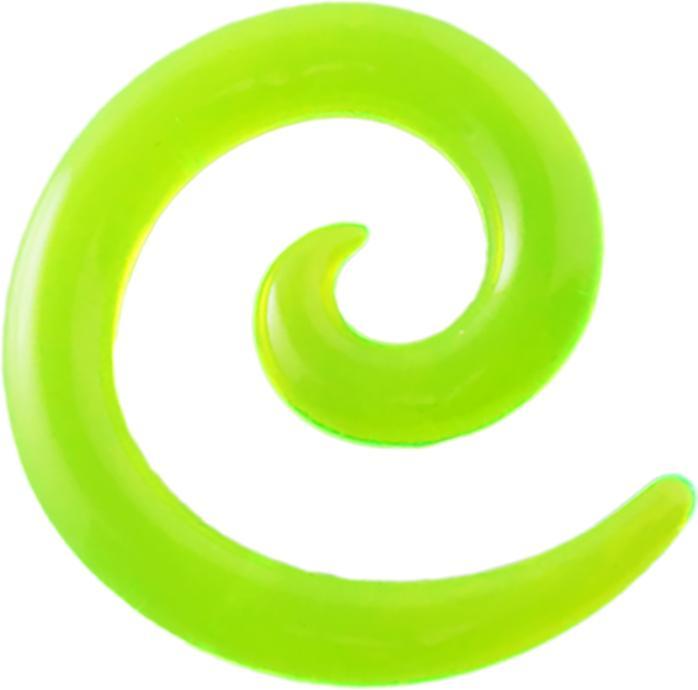 Produktbild Star Piercing Dehnspirale grün Transparent (ohne Messing, Acryl)