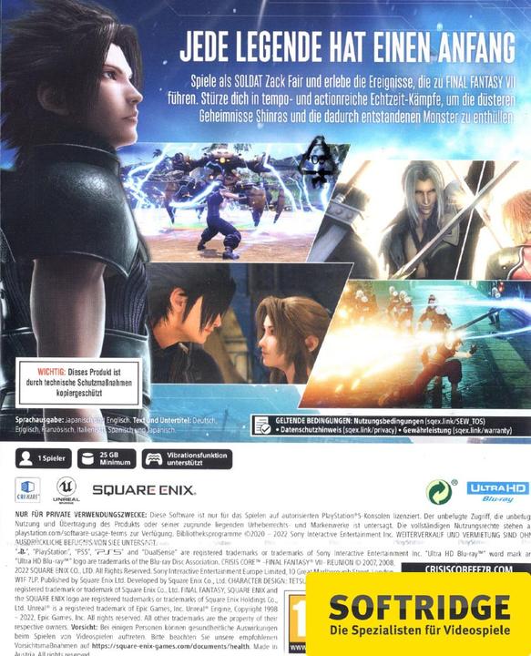 Produktbild Square Enix Crisis Core Final Fantasy VII Reunion (PS5, DE)
