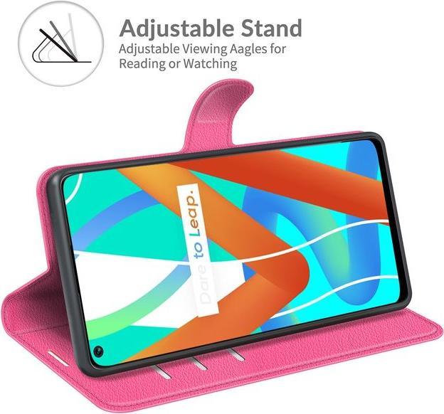 Actual product image MU Classic Litchi Leather Bookcover Series (Realme 8 5G)