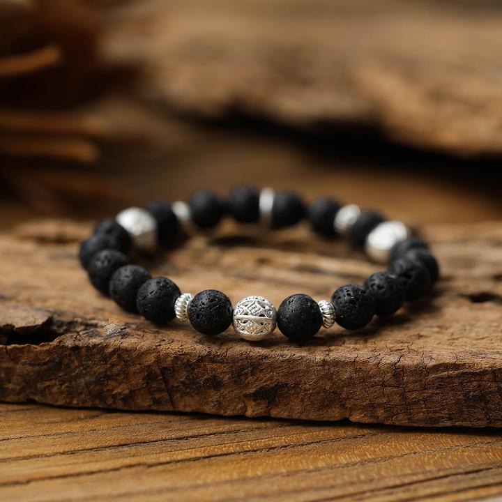 Produktbild Andreani Armband mit echtem Lavastein (8 cm, Steine, Metall)