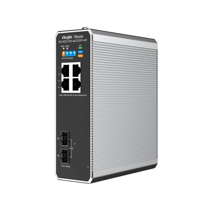Image du produit Ruijie Commutateur industriel Reyee RG-NIS2100-4GT2SFP-HP (4 Ports)