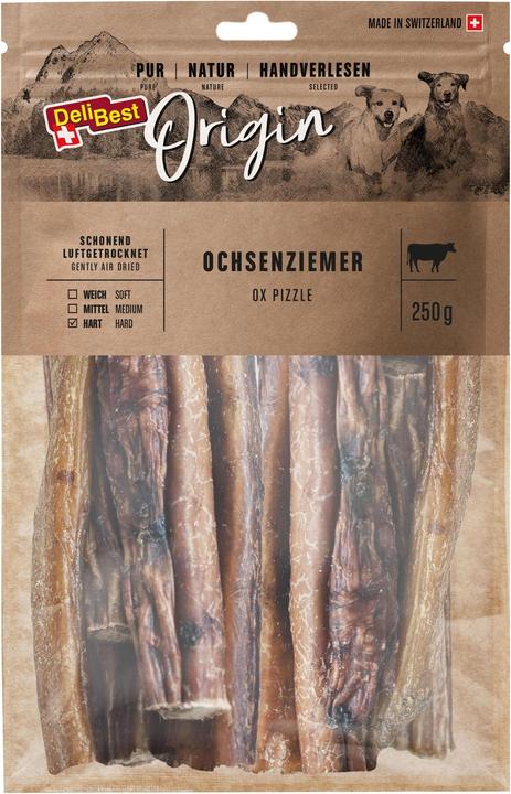 Immagine prodotto DeliBest Masticare Origine Scricciolo di bue 15 cm, 250 g, carne svizzera (1 pz., 280 g)