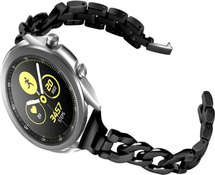 Actual product image Cover-Discount 20mm stainless steel bracelet black (20 mm, Stainless steel, Galaxy Watch)