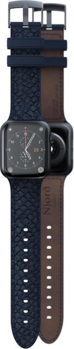 Actual product image Njord Vatn Watch Strap For (45 mm, 44 mm, Vegan Leather, Silicone, Vegan salmon leather)