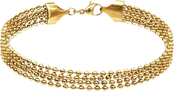 Produktbild Star Piercing Armkette vergoldet vier einzelne Kugelketten (17 cm, Chirurgenstahl 316L, ohne Messing)
