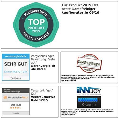 Image du produit Sichler Nettoyeur à vapeur portable avec grand pack d'accessoires (3.20 bar, 1000 W)
