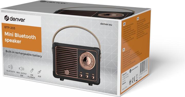 Productafbeelding Denver BTP-203B (4 h, Oplaadbare batterij)