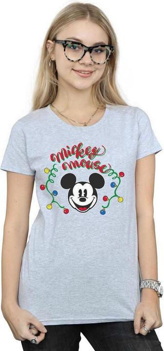 Image du produit Disney - T-shirt MICKEY MOUSE CHRISTMAS LIGHT BULBS - Femme (M)