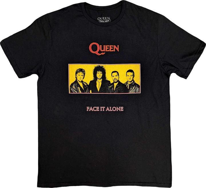 Queen Adult Face It Alone Panel TShirt