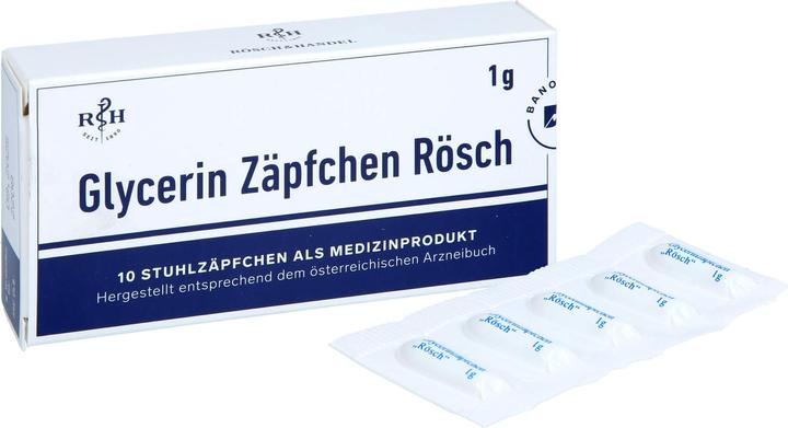 Actual product image Rösch & Handel Glycerine suppositories 1 g 10 pcs (10 Piece)