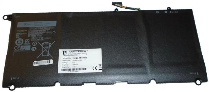 Vistaport Akku für Dell XPS 13 (9350) (4 Zellen, 7435 mAh)