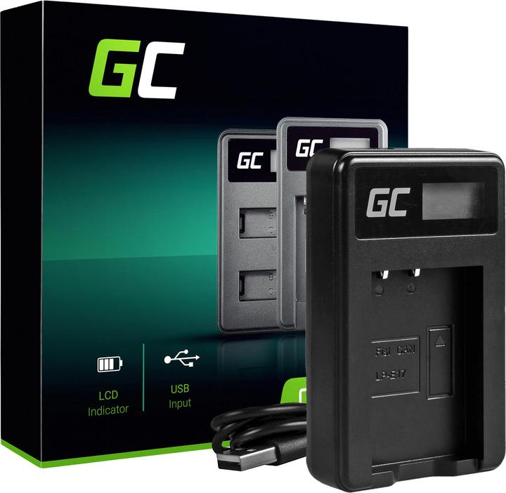 Actual product image GreenCell Camera Charger LC-E17 for Canon LP-E17 EOS 77D - 8.4V - 0.6A - 5W