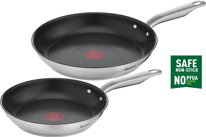 Immagine prodotto Tefal Virtuoso (28 cm, Padella per friggere, Set di pentole e padelle da cucina, Acciaio inossidabile)