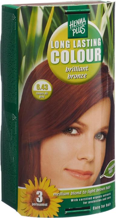 Actual product image Hennaplus Long Lasting Colour (6.43 Brilliant Bronze)