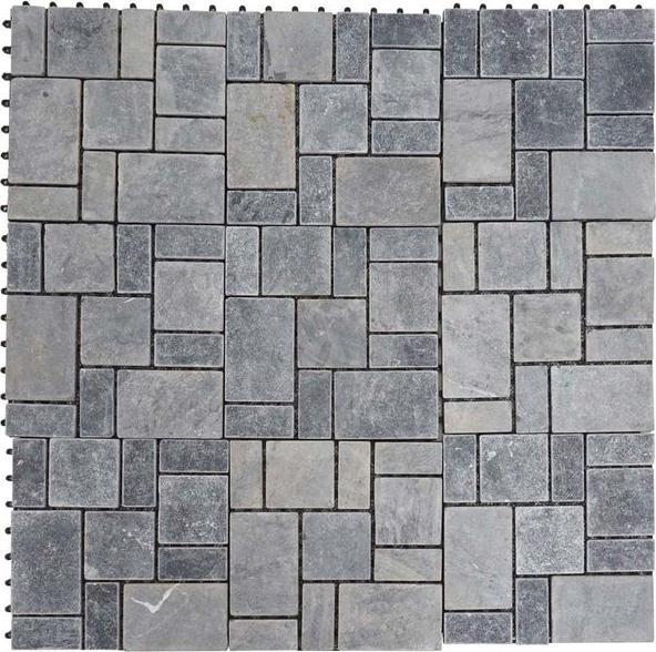 Actual product image Mendler Stone tile HWC-K70, 11x each 30x30cm = 1m², dark grey (11 x)
