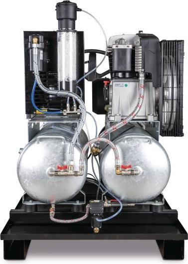 Produktbild Stürmer - AIRPROFI DUO 853/2x100/10 KK - Stationärer Kolbenkompressor mit 2x 100 Liter-Druckluftbehä (10 Bar, 200 l)