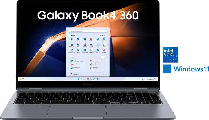 Actual product image Samsung Galaxy Book4 360 (15.60", Intel Core 5 120U, 16 GB, 256 GB, DE)