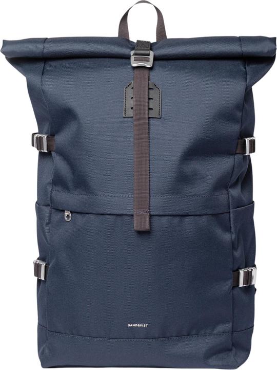 Navy with black leather