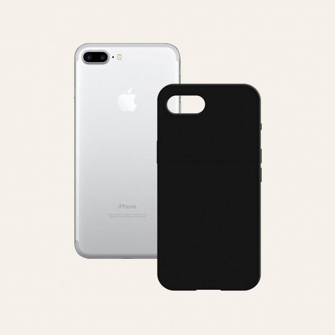 Produktbild KSIX SOFT SILICONE CASE FOR IPHONE 7 Plus, 8 Plus BLACK (Apple iPhone 7 Plus)