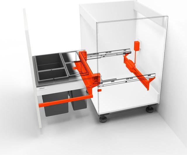 Actual product image Blum Müllauszug-Set SERVO-DRIVE hängend KB600 Z10UT60EA