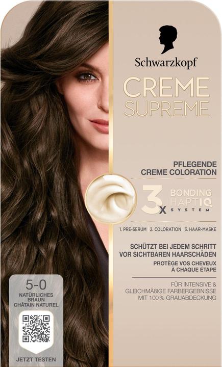 Image du produit Schwarzkopf Creme Supreme Creme Supreme Coloration 5-0 Natürliches Braun (5-0 Marron naturel)