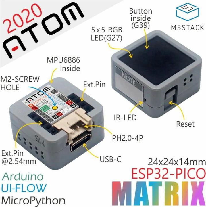 Produktbild M5Stack ATOM Matrix ESP32 Development Kit