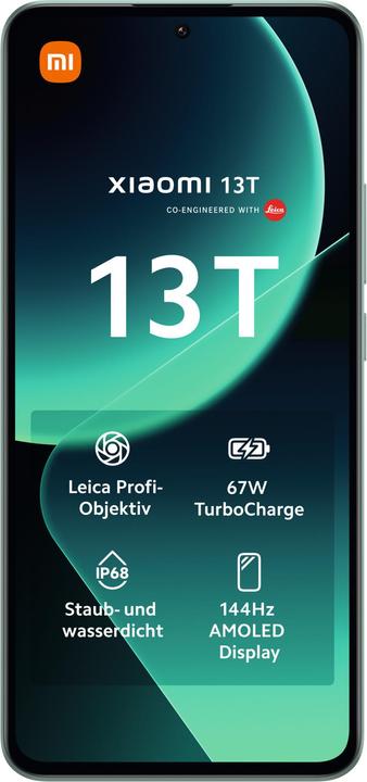 Image du produit Xiaomi 13T (256 Go, vert pré, 6.67", Double SIM, 50 Mpx, 5G)