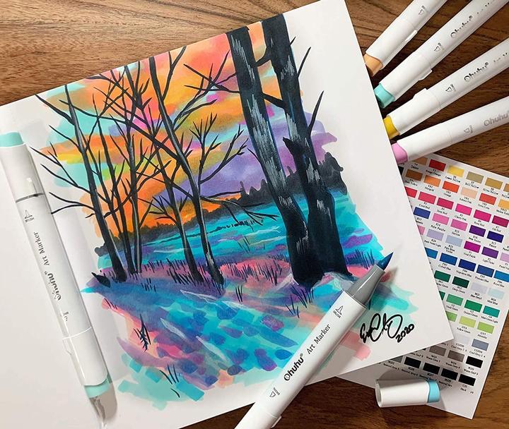 Produktbild Ohuhu Honolulu B Kunstmarker (Mehrfarbig, 72 x)