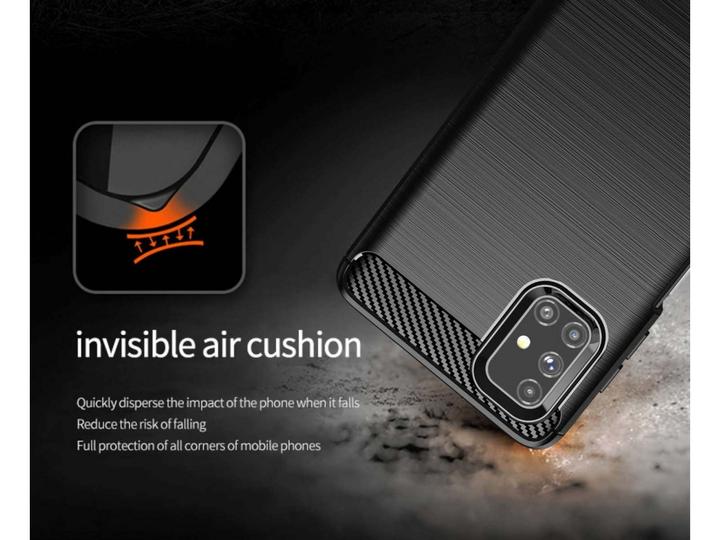 Actual product image Screenguard Samsung Galaxy M51 Cover Carbon Brushed Soft TPU (Samsung Galaxy M51)