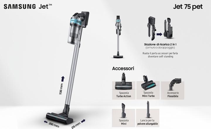 Produktbild Samsung JET 75 SERIES TEAL MINT SM-VS20T7532T1/ET WIRELESS VACUUM