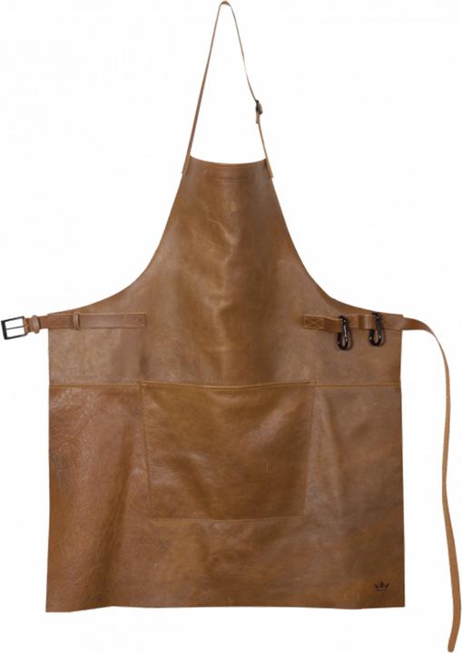 Actual product image DutchDeluxes BBQ Vintage Leather Apron, Cognac (One size)