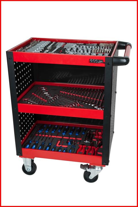 Actual product image KS Tools ECOline workshop service trolley, with perforated panel cladding, max. load 150 kg (1 x)