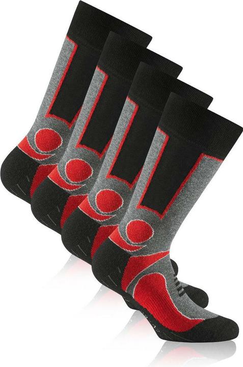 Rohner Socken Trekking Rot/Schwarz 2er-Pack (43 - 46)