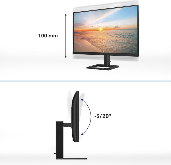 Actual product image Philips MMD 27E1N1900AE/00 IPS Monitor,,, Speakers, height adjustable, 2x HDMI, USB Hub, 2x USB 3.2, PD (3840 x 2160 Pixels, 27")