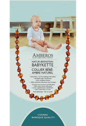 Image du produit Amberos Collier Ambre Naturel Baroque (Ambre, 32 cm)