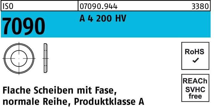 Immagine prodotto Rondella ISO 7090 con smusso 10 A 4 200 HV