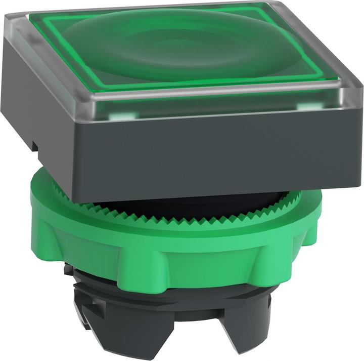 Image du produit Schneider Electric 22mm Bouton-poussoir Vert Carré Illuminé
