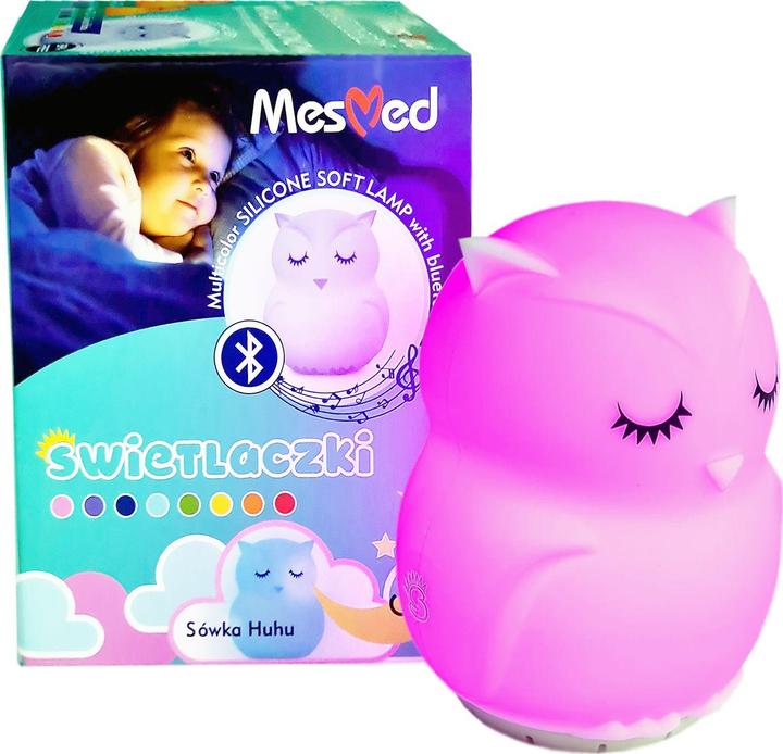 Immagine prodotto MesMed Lampada in silicone a colori cangianti con altoparlante Bluetooth Gufo fluorescente HU HU