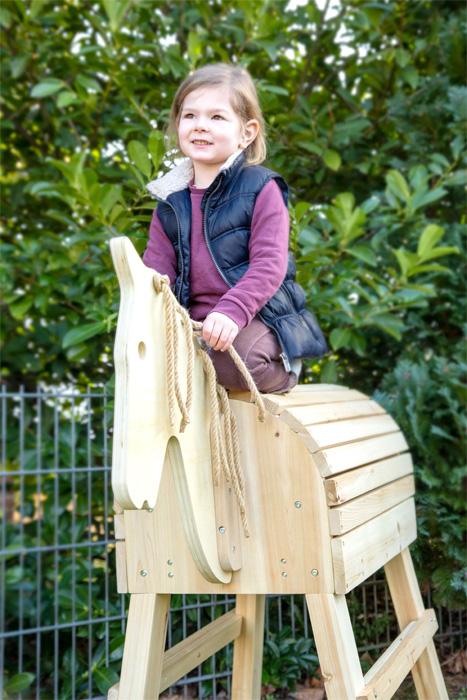 Actual product image small foot Wooden horse
