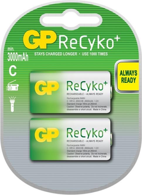 Actual product image GP Batteries ReCyko (2 pcs., C, 3000 mAh)