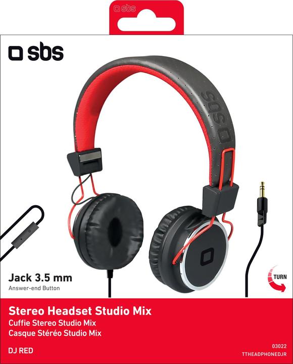 Immagine prodotto SBS Cuffie stereo Studio Mix DJ (Cablato)