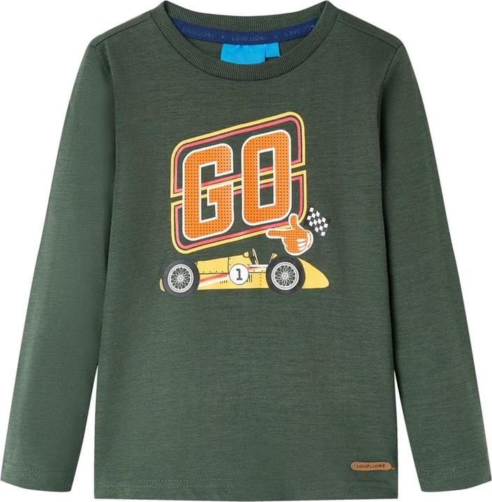 Produktbild VidaXL Kinder-Langarmshirt Dunkelgrün 116,Material: 100 (116)