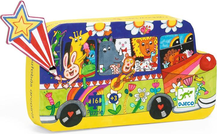 Actual product image Djeco Rainbow Bus (16 pieces)