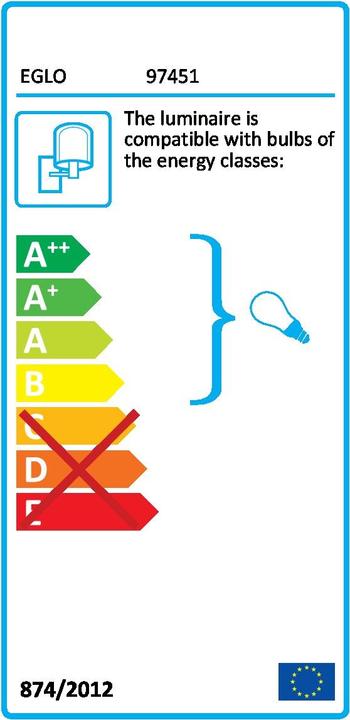 Label énergétique EGLO Caldiero (E27, IP44)