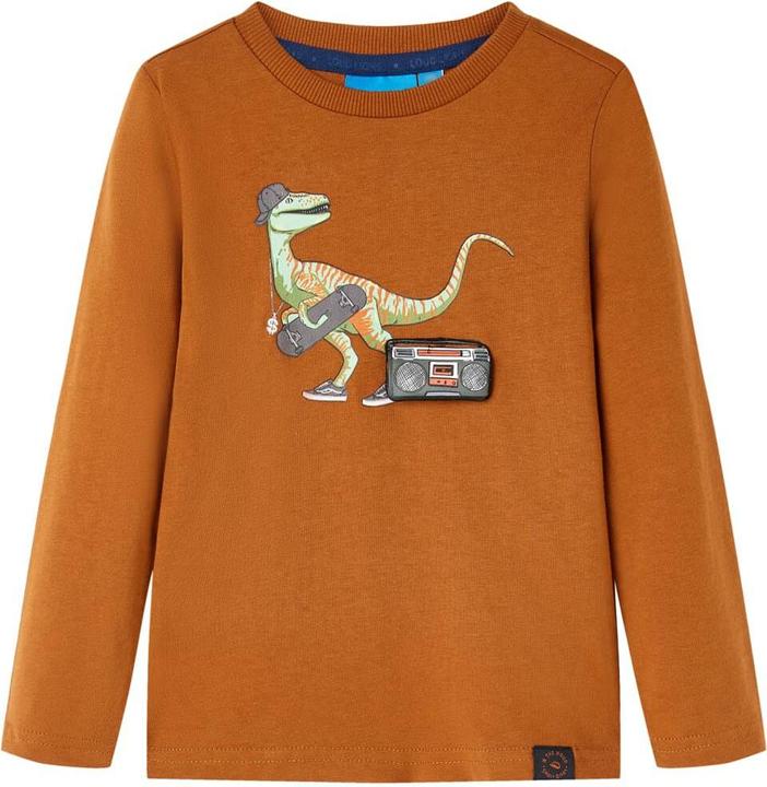 Produktbild VidaXL Kinder-Langarmshirt Cognac 104,Material: 100 (104)